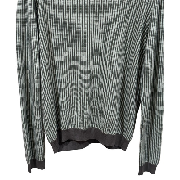 Max ‘n Chester Seafoam Green and Grey Geometric Long Sleeve Polo Size L - Picture 9 of 13